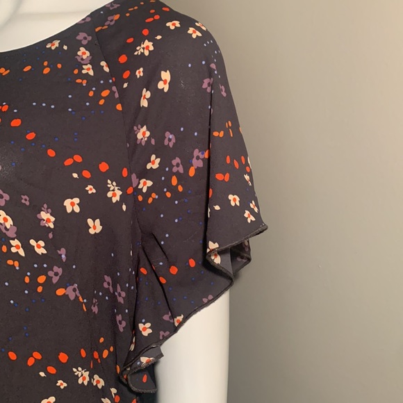 Cabi #3828 Muse Floral flutter sleeve dress XS - Picture 7 of 12